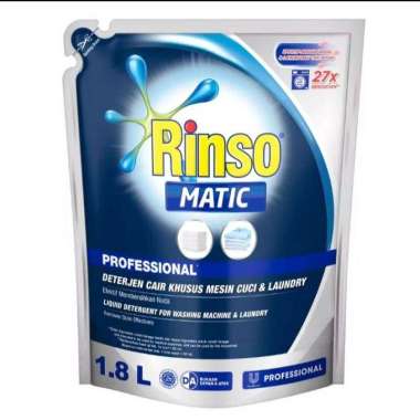 Promo Harga Rinso Detergent Matic Liquid Professional 1800 ml - Blibli