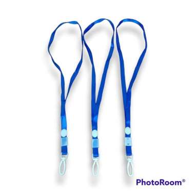 KALUNG TALI LANYARD ID CARD / TALI NAME TAG CANTOL ISI 1 PCS BIRU