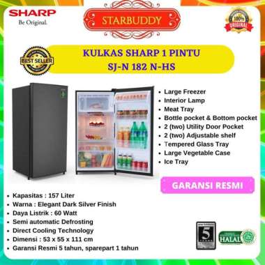 KULKAS SHARP SJ-N182N-HS 1 PINTU
