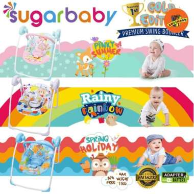 MAKASSAR! SUGAR BABY PREMIUM SWING BOUNCER GOLD EDITION - Bouncer Bayi