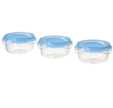 Pruta Ikea Wadah Makanan Mini Transparan Biru 70 Ml