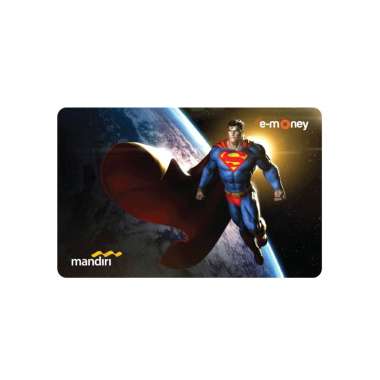 Kartu EMONEY MANDIRI Superman Superhero Kartun Anime Kartu Etoll e toll E Money E-money Winlycollect