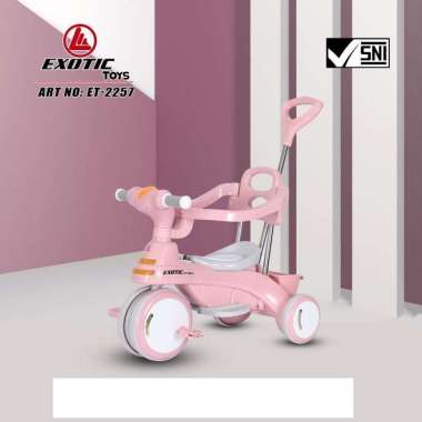Exotic Sepeda Roda Tiga ET 2257 Tricycle Anak Musik Lampu Dorongan