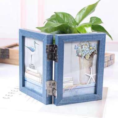 Bingkai Foto / Frame Kayu / Frame Foto / Pigora Foto Import Biru