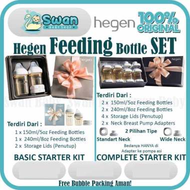 Hegen Basic Starter Kit / Complete Starter Kit / Botol Hegen / Botol Susu Bayi Basic Starter