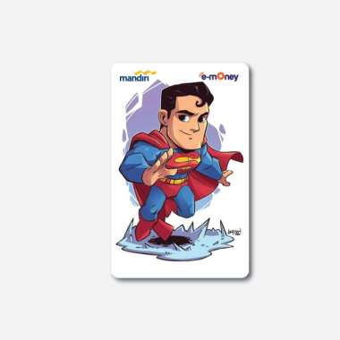 Kartu EMONEY MANDIRI Superhero Superman Kartun Anime Kartu Etoll e toll E Money E-money Winlycollect
