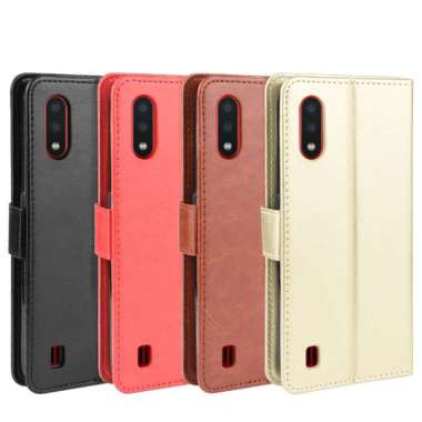 Leather Case Samsung Galaxy A7 2018 - Gold Samsung Galaxy A7 (2018)