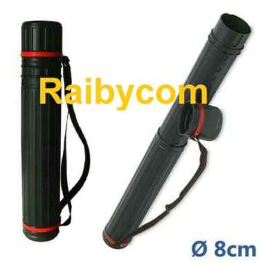 Tas Tabung Tempat Stiker Poster Gambar Desain Drafting Tube Arsitek hitam