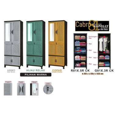 Lemari Pakaian Plastik Napolly CABRO G81 3r ck