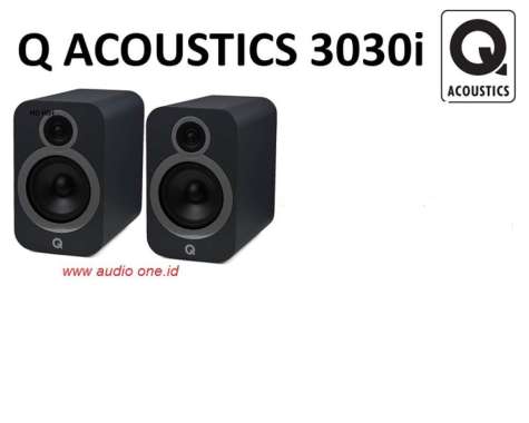 Q Acoustic 3030i Speaker Bookshelft For Home Theater dan Music Stereo hitam