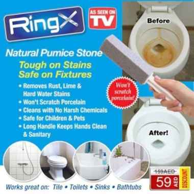 Ring X Pumice Stone Alat Pembersih Kerak Plak WC Toilet Keramik Wajan top putih