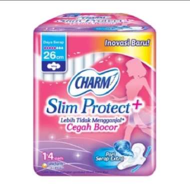 CHARM Pembalut Slim Protect+0,1 LOng Wings 14s