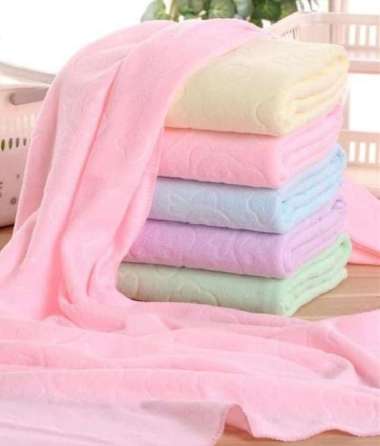 Handuk Besar microfiber Polos UKURAN Handuk Mandi Lembut 70X140 tebal