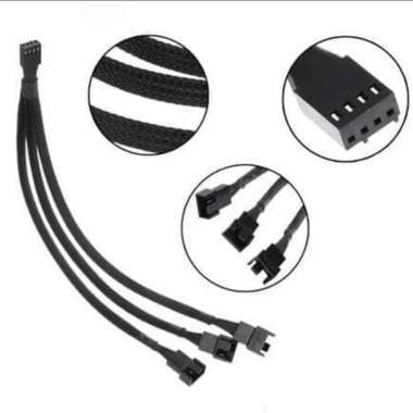 KABEL FAN PC PWM 4 PIN SPLITTER 1 KE 3