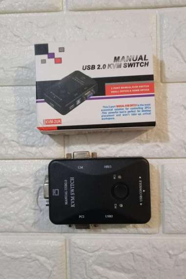 KVM Switch 2 Port Untuk Switch VGA dan USB Switch VGA USB