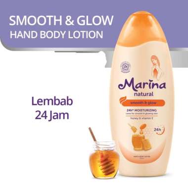 Marina Hand & Body Lotion Natural 100 ML / lotion Remaja / handbody Smooth & Glow Honey (oranye)