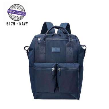 Tas Ransel Laptop 14 Inch Wanita Waterproof Branded Original 5179 Navy