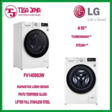 LG MESIN CUCI FV1409 FRONT LOADING 9KG FV1409S3W
