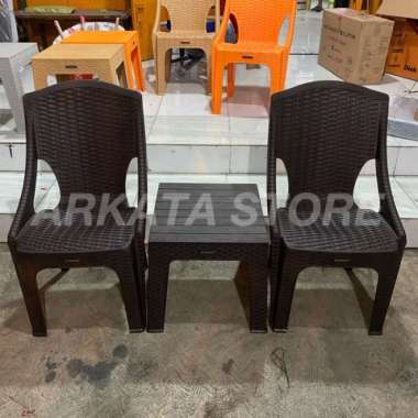 1 Set 2 Kursi Kursi Pangeran Napolly Prc-221 Ra Kursi Sender Plastik Multicolor
