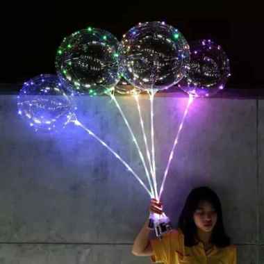 Balon Lampu Led Glitter Multicolor