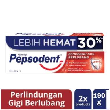 Promo Harga Pepsodent Pasta Gigi Pencegah Gigi Berlubang White 190 gr - Blibli