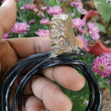 gelang AKAR BAHAR HITAM BONGGOL UKIR HD 83 HITAM