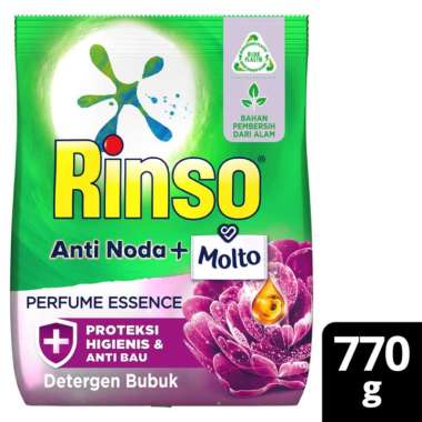 Promo Harga Rinso Anti Noda Deterjen Bubuk + Molto Purple Perfume Essence 770 gr - Blibli