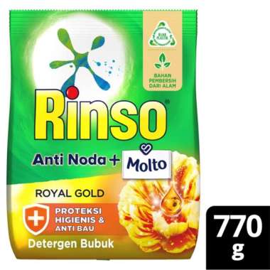 Promo Harga Rinso Anti Noda Deterjen Bubuk + Molto Royal Gold 770 gr - Blibli