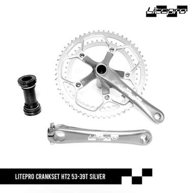 DELTACYCLES - LITEPRO CRANKSET HT2 53-39T SILVER