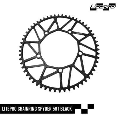 DELTACYCLES - LITEPRO CHAINRING SPYDER 58T BLACK
