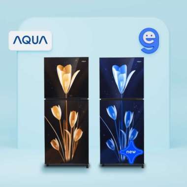 KULKAS AQUA 2 PINTU AQR D 251 LK LB BUNGA Tanpa Bunga ES KHUSUS BOGOR
