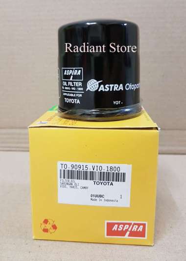 Aspira filter oli untuk Toyota Vios, Yaris, Altis, Camry