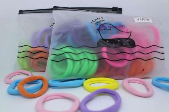 Karet Kuncir Besar Donat Ikat rambut polos warna 50pcs