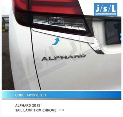 All New Alphard List Lampu Belakang JSL Krom/ Tail Lamp Trim CHROME
