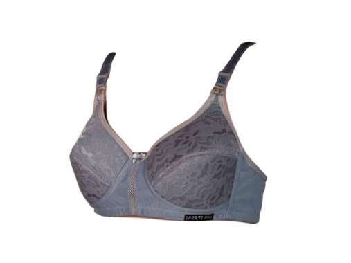 Kusumawardani Bra / BH Basic Wanita Perempuan Queenie Sport Brukat Tanpa Kawat Busa Tipis Abu-Abu 34