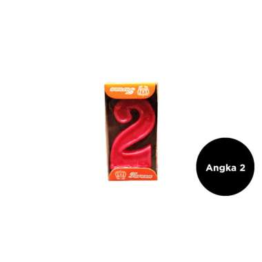 LILIN ULANG TAHUN TARUNA ANGKA 2 DUA Merah