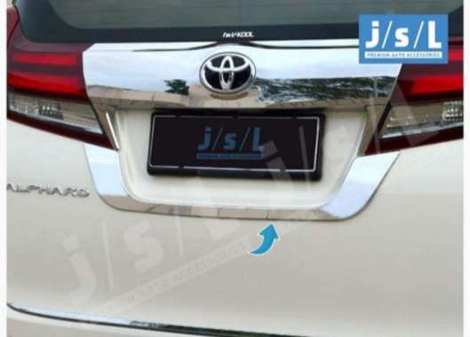 List bagasi pintu list bawah plat no list ornament all new Alphard jsl chrome