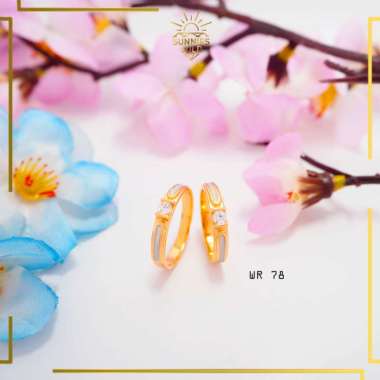 CINCIN NIKAH EMAS ASLI KADAR 375 /8K CINCIN WANITA COUPLE CINCIN EMAS KAWIN CANTIK WR 78 18