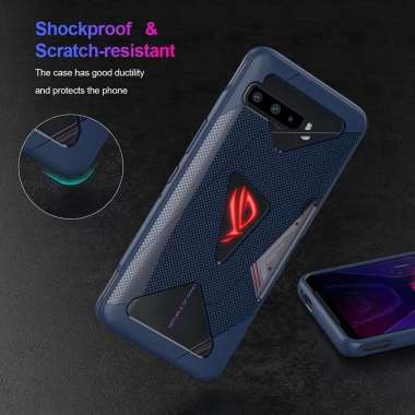 Case Asus ROG Phone 3 KitPad Shockproof Anti Head Softcase Biru