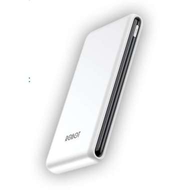 PowerBank ROBOT 10000mAh RT180 Dual Input Port Type C & Micro USB Putih