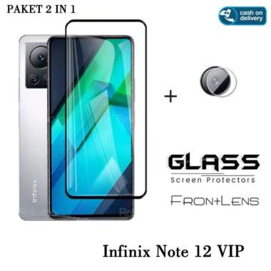 Paket 2in1 Tempered Glass Layar Full Infinix Note 12 VIP Free Lensa Camera Infinix Note 12 VIP