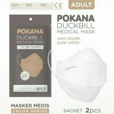 Pokana Duckbill Masker Medis 4 Ply not Sensi Softies Mouson KN95 KF94 White