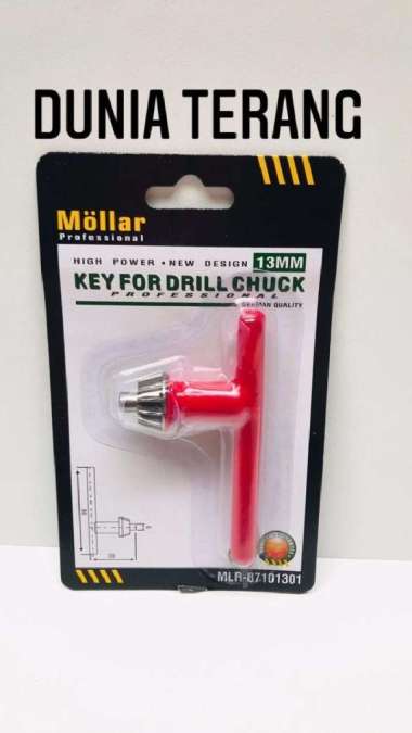 Kunci Kepala Bor Listrik MOLLAR 10 13 mm Key For Drill Chuck 10mm 13mm Kunci Bor 13mm