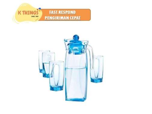 LUMINARC Beverage Set Gelas Martigues Ikumi Teko Flame Teko Ice Blue