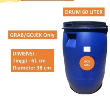 Tempat penyimpanan Tempat sampah Tong Plastik 60 L Drum air BARU CARGO