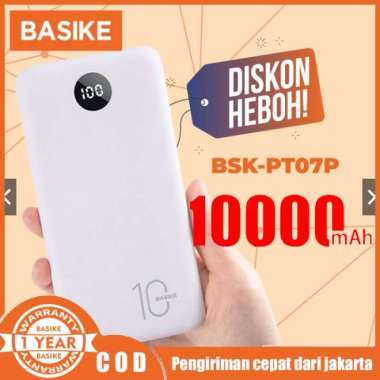 Free Ongkir Basike Power Bank 20000 Mah 10000 Mah Powerbank Dual Usb Murah Mini PT07P 10000mAh