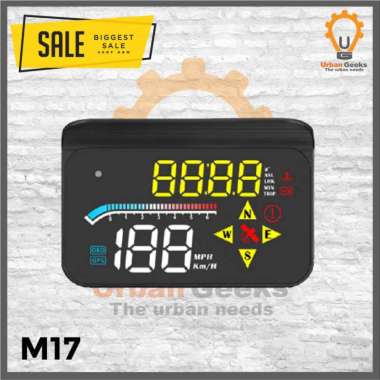Head Up Display HUD Gauge Speedometer Digital OBD2 GPS system M17 Black