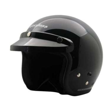 HELM CARGLOSS CF RETRO HITAM GLOSS DEEP BLACK HELM BOGO CARGLOS CFM HALF FACE XL DEEP BLACK