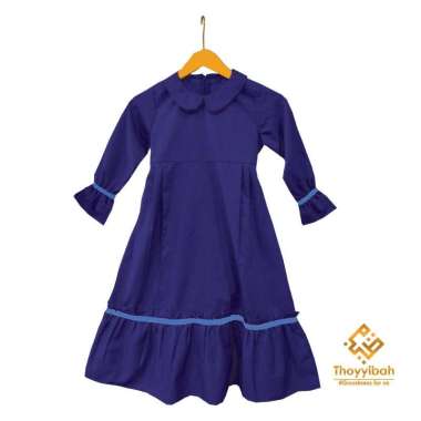 Gamis PREMIUM NAFILAH Couple Ibu & Anak Katun TOYOBO FODU Original THOYYIBAH XXL navy (anak)