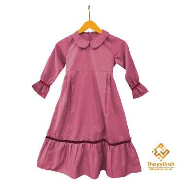 Gamis PREMIUM NAFILAH Couple Ibu & Anak Katun TOYOBO FODU Original THOYYIBAH XXL pink (anak)